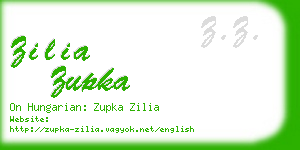 zilia zupka business card